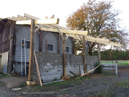 Foaling stall in construction